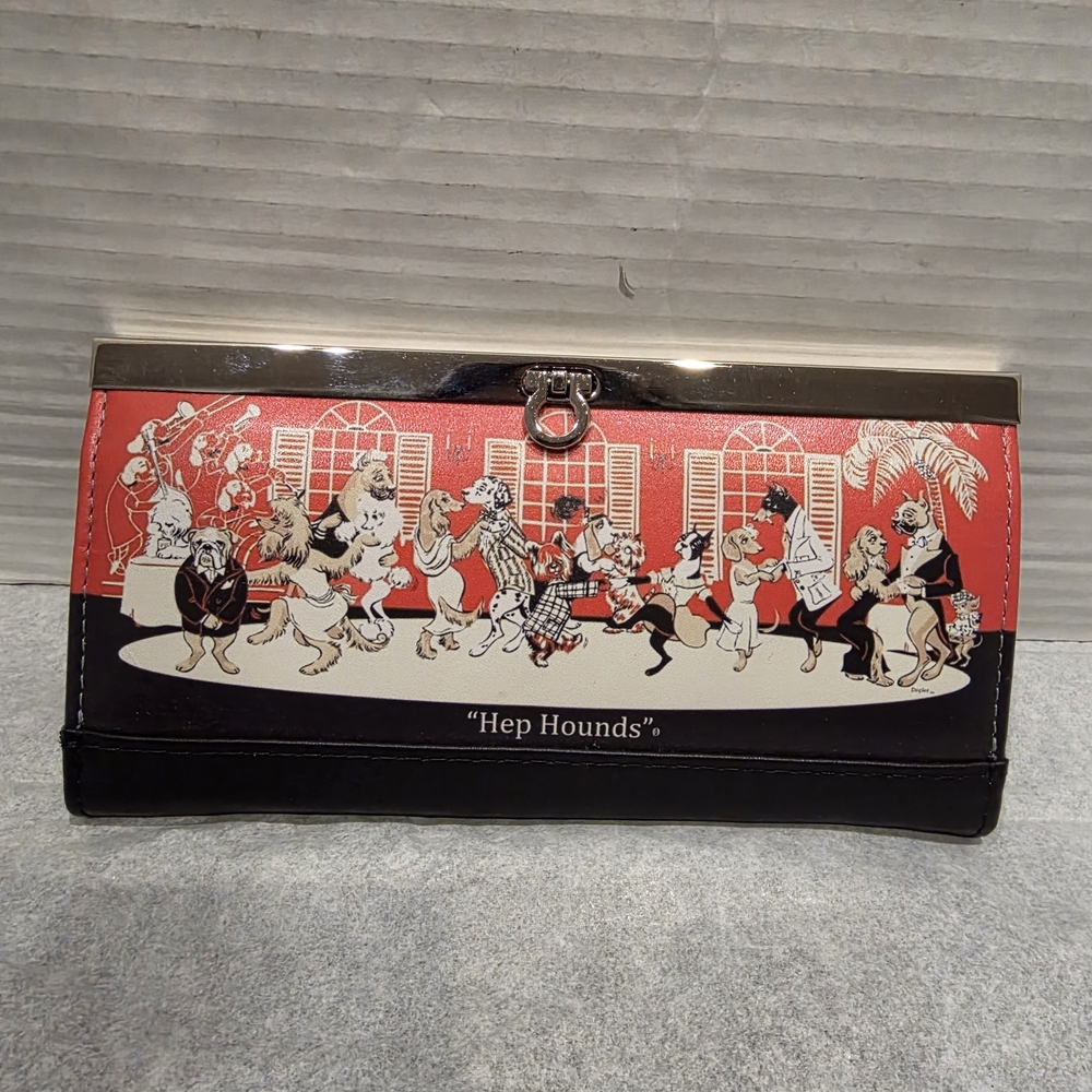 Red and Black Hep Hounds Wallet.NWOT.